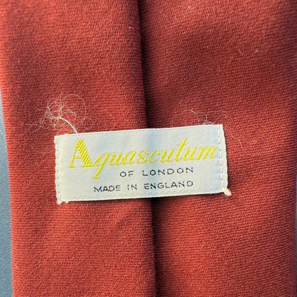 Vintage Aquascutum of London Red Tie – Made in England